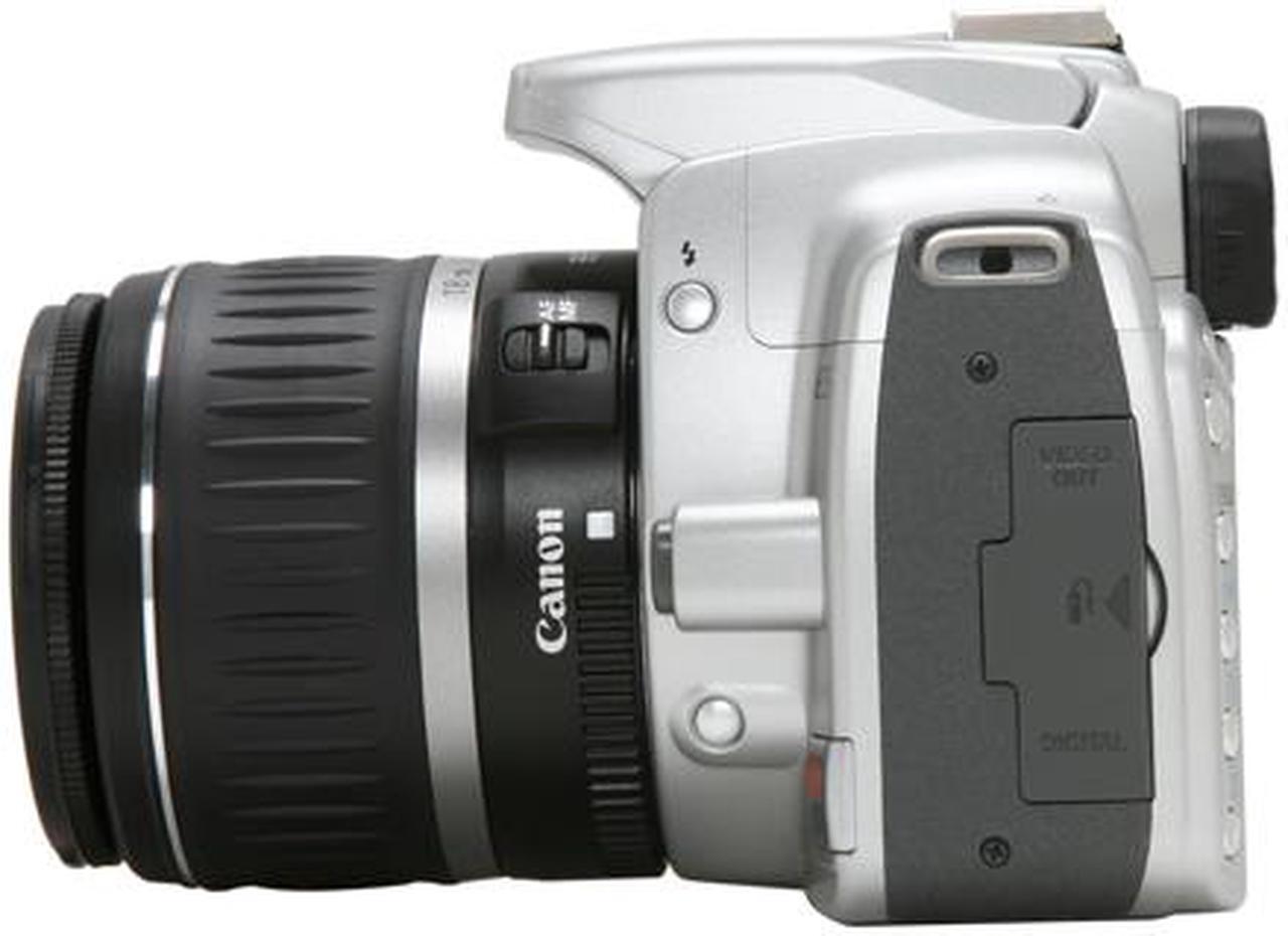 Alt view image 2 of 13 - Canon EOS Rebel XTi Silver 10.10 MP Digital SLR Camera w/EF-S 18-55mm f/3.5-5.6 II Lens