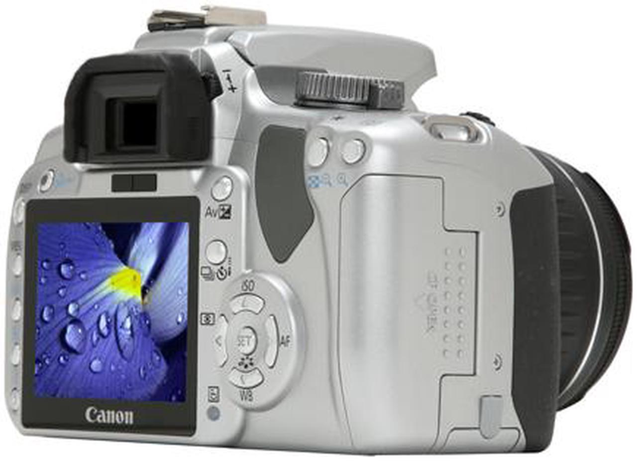 Alt view image 5 of 13 - Canon EOS Rebel XTi Silver 10.10 MP Digital SLR Camera w/EF-S 18-55mm f/3.5-5.6 II Lens
