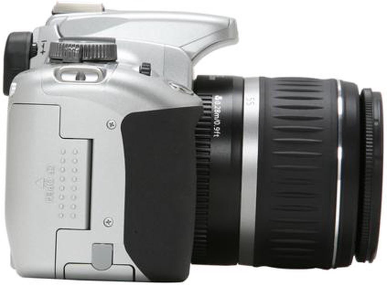 Alt view image 6 of 13 - Canon EOS Rebel XTi Silver 10.10 MP Digital SLR Camera w/EF-S 18-55mm f/3.5-5.6 II Lens