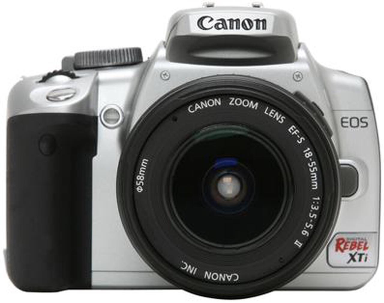 Alt view image 8 of 13 - Canon EOS Rebel XTi Silver 10.10 MP Digital SLR Camera w/EF-S 18-55mm f/3.5-5.6 II Lens