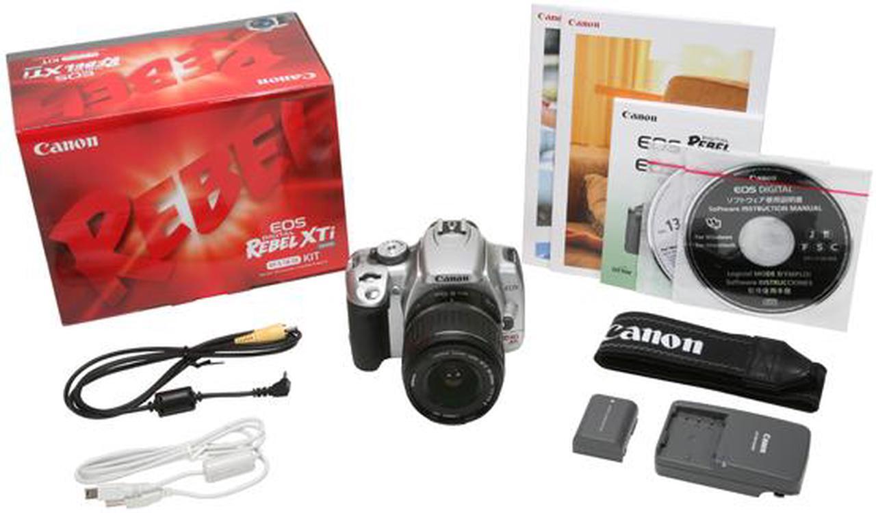 Alt view image 13 of 13 - Canon EOS Rebel XTi Silver 10.10 MP Digital SLR Camera w/EF-S 18-55mm f/3.5-5.6 II Lens