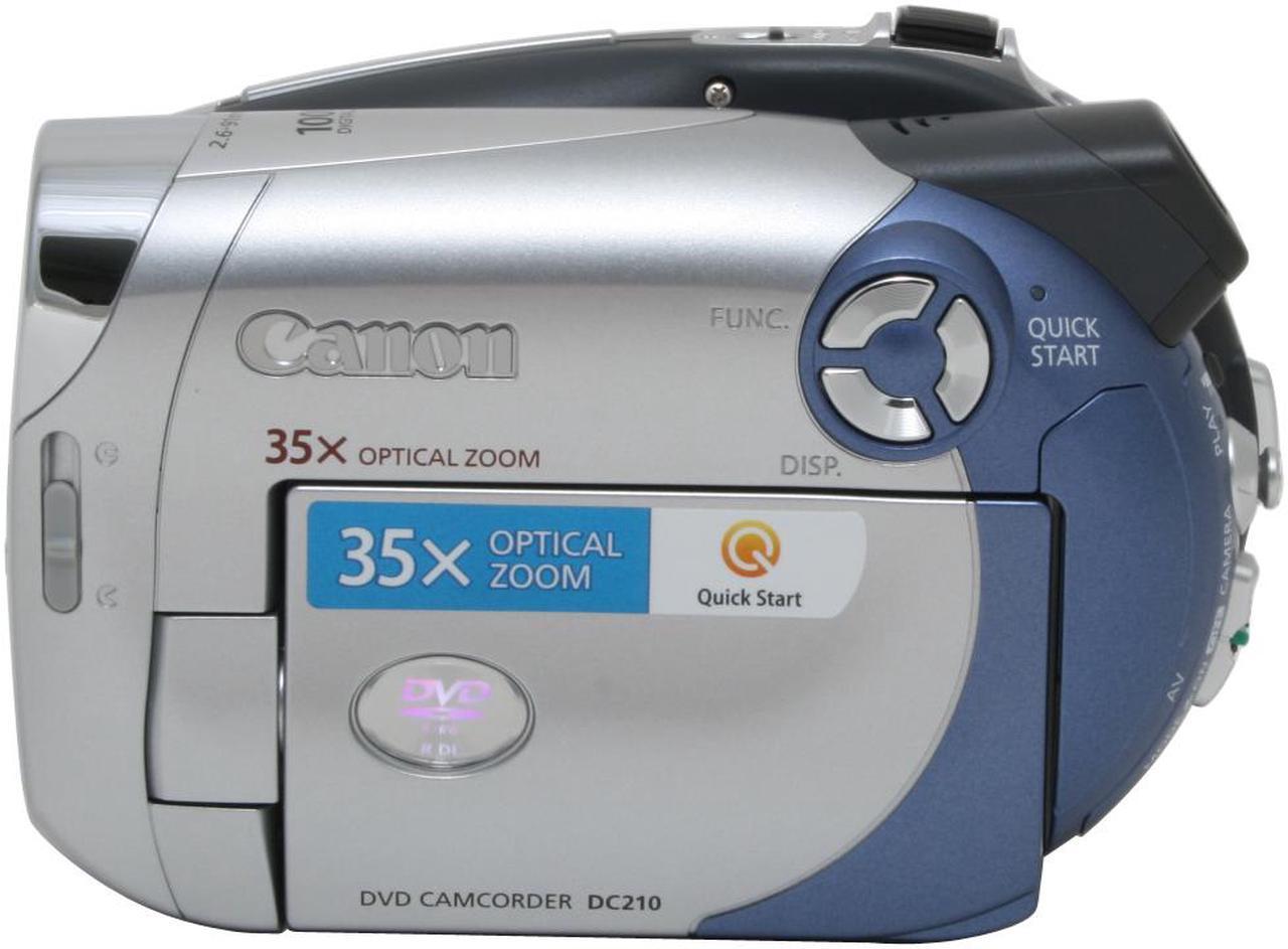 Alt view image 4 of 13 - Canon DC210 Silver 35X Optical Zoom DVD Digital Camcorder
