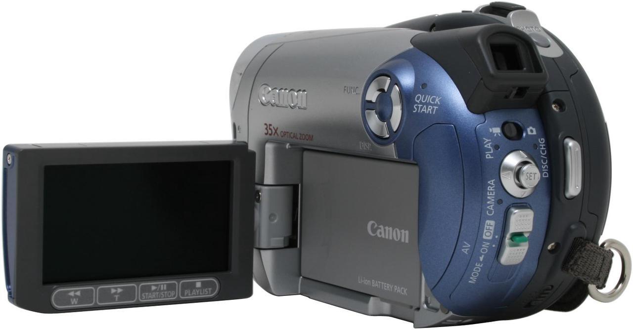 Alt view image 6 of 13 - Canon DC210 Silver 35X Optical Zoom DVD Digital Camcorder