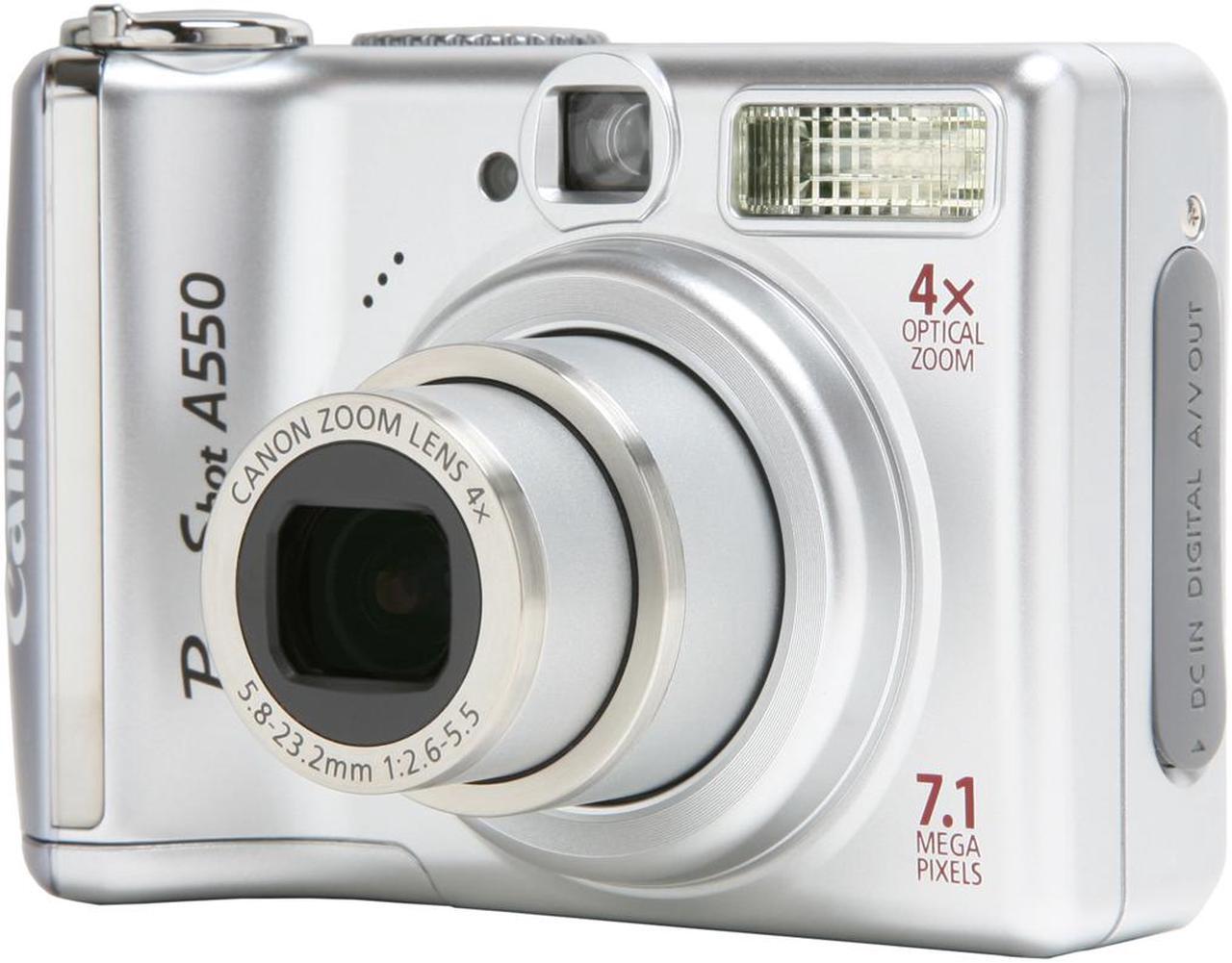 Main image of Canon PowerShot A550 Silver 7.1 MP 4X Optical Zoom Digital Camera