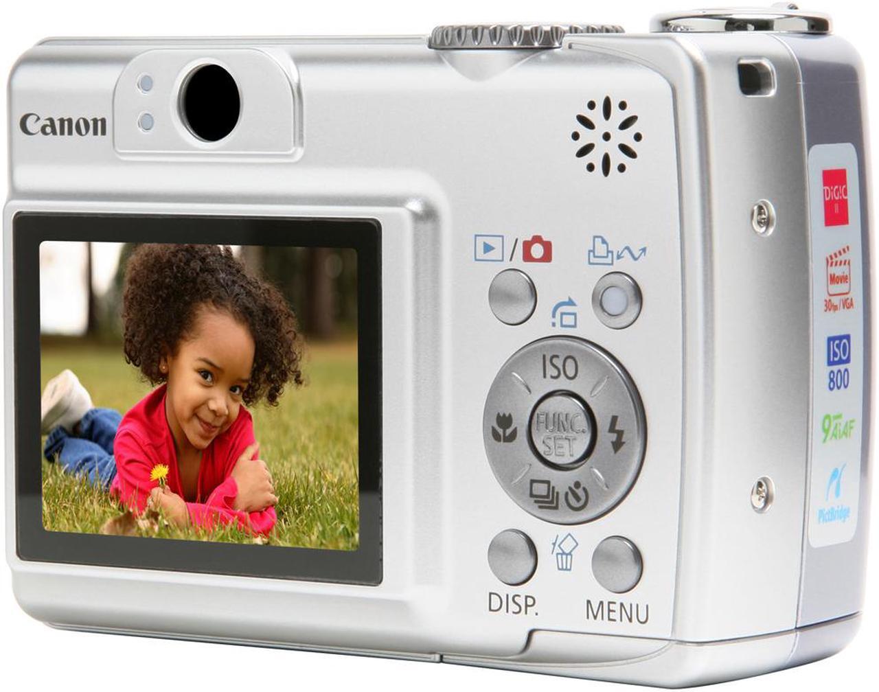Alt view image 5 of 11 - Canon PowerShot A550 Silver 7.1 MP 4X Optical Zoom Digital Camera