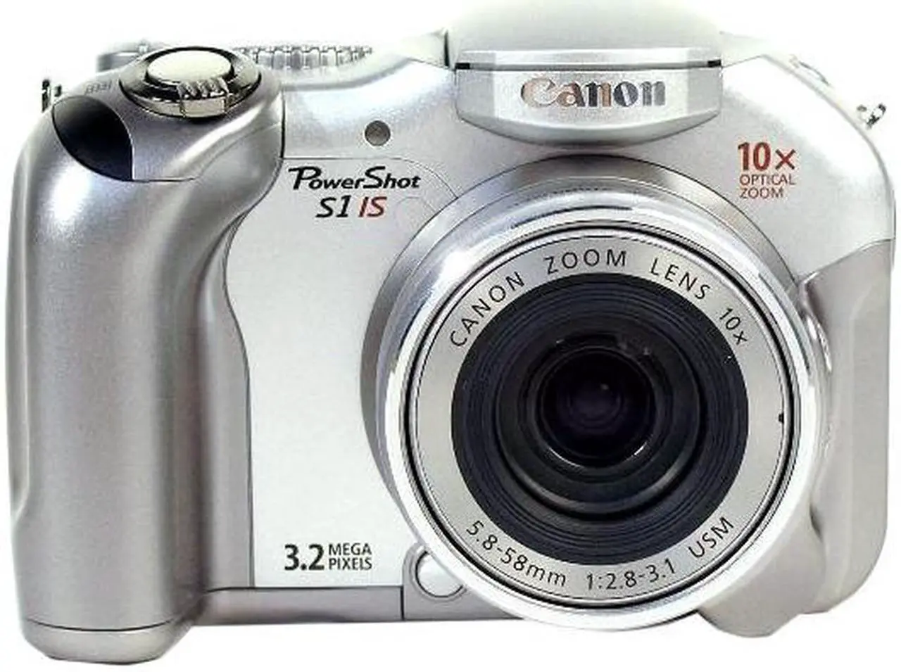 Alt view image 2 of 9 - Canon PowerShot S1 IS Silver 3.2MP 10X Optical Zoom Digital Camera