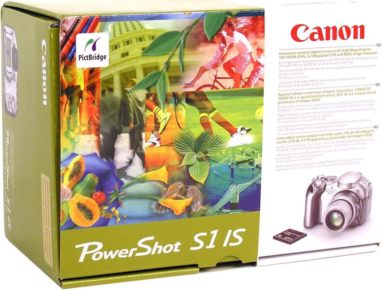 Alt view image 9 of 9 - Canon PowerShot S1 IS Silver 3.2MP 10X Optical Zoom Digital Camera
