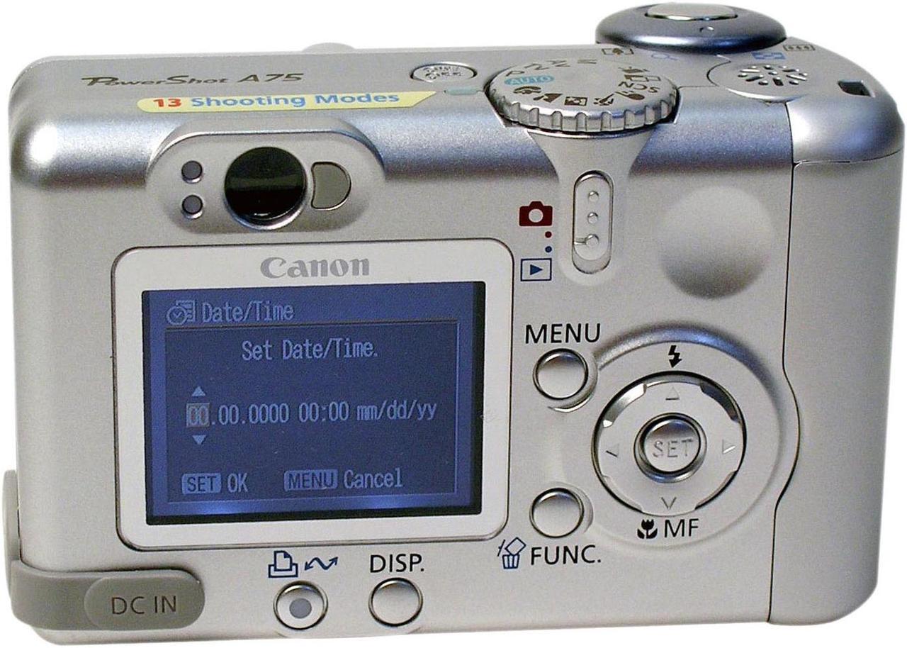 Alt view image 4 of 7 - Canon PowerShot A75 Silver 3.2MP 3X Optical Zoom Digital Camera