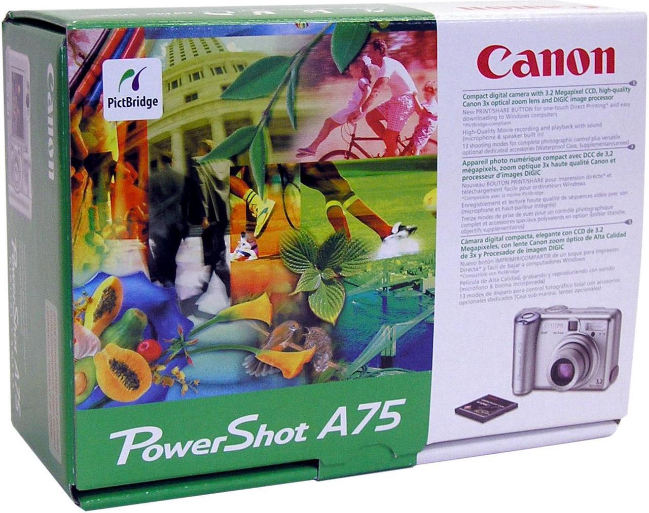 Alt view image 7 of 7 - Canon PowerShot A75 Silver 3.2MP 3X Optical Zoom Digital Camera