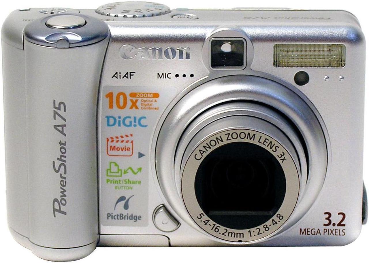 Alt view image 2 of 7 - Canon PowerShot A75 Silver 3.2MP 3X Optical Zoom Digital Camera