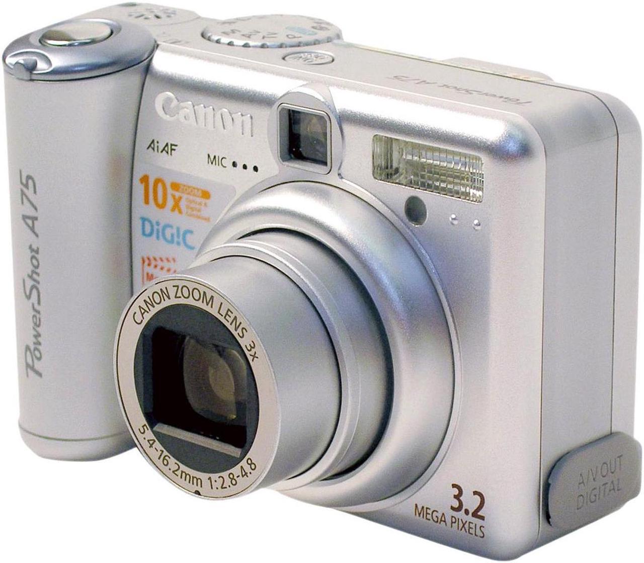 Alt view image 3 of 7 - Canon PowerShot A75 Silver 3.2MP 3X Optical Zoom Digital Camera