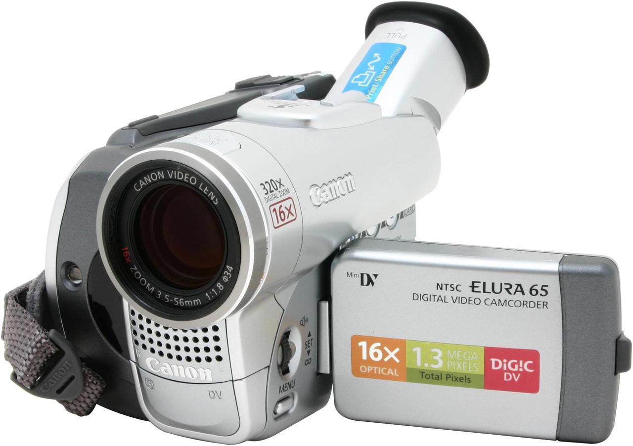 Alt view image 3 of 12 - Canon ELURA 65 1/4.5" CCD 2.5" 123K LCD 16X Optical Zoom MiniDV Camcorder