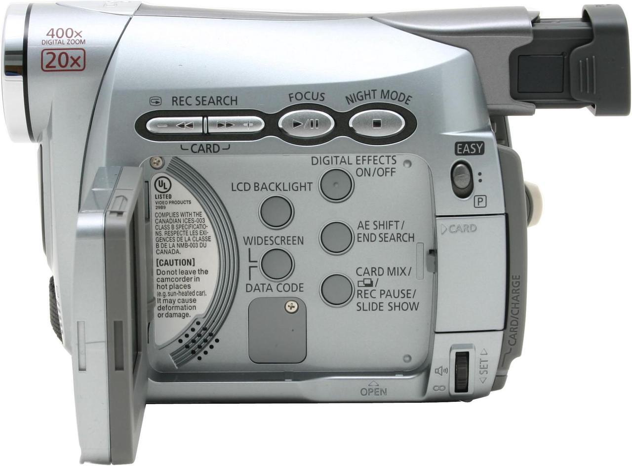Alt view image 4 of 10 - Canon ZR200 680,000 pixels 2.4" 112K TFT LCD 20X Optical Zoom MiniDV Camcorder