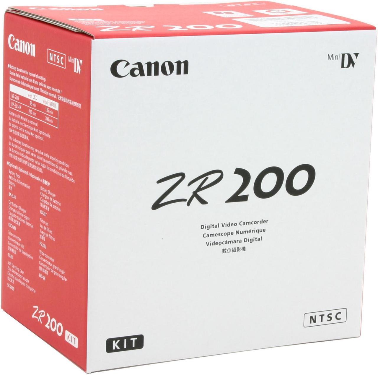 Alt view image 10 of 10 - Canon ZR200 680,000 pixels 2.4" 112K TFT LCD 20X Optical Zoom MiniDV Camcorder