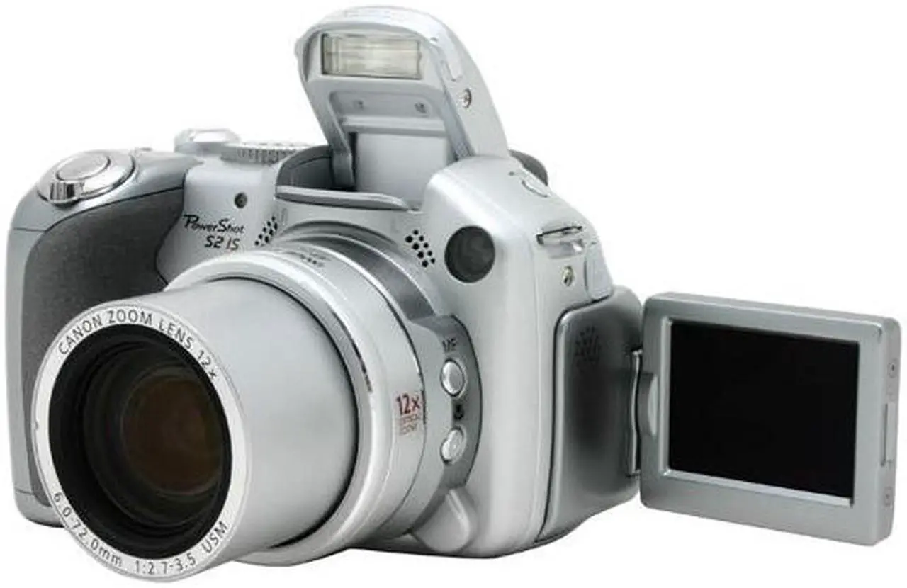 Alt view image 3 of 8 - Canon S2-IS Silver 5.0 MP 12X Optical Zoom Digital Camera