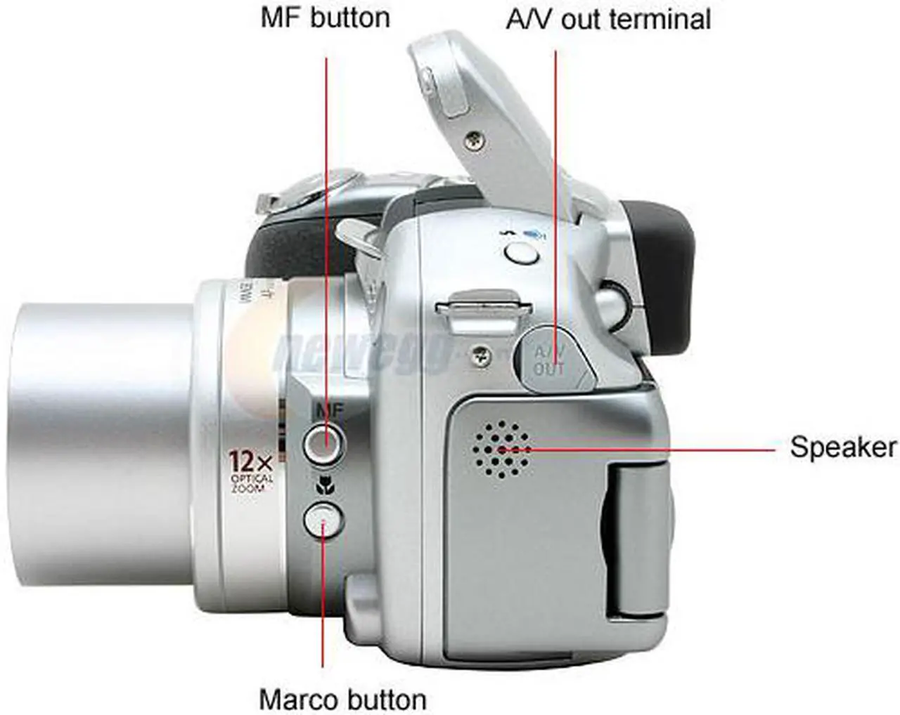 Alt view image 4 of 8 - Canon S2-IS Silver 5.0 MP 12X Optical Zoom Digital Camera