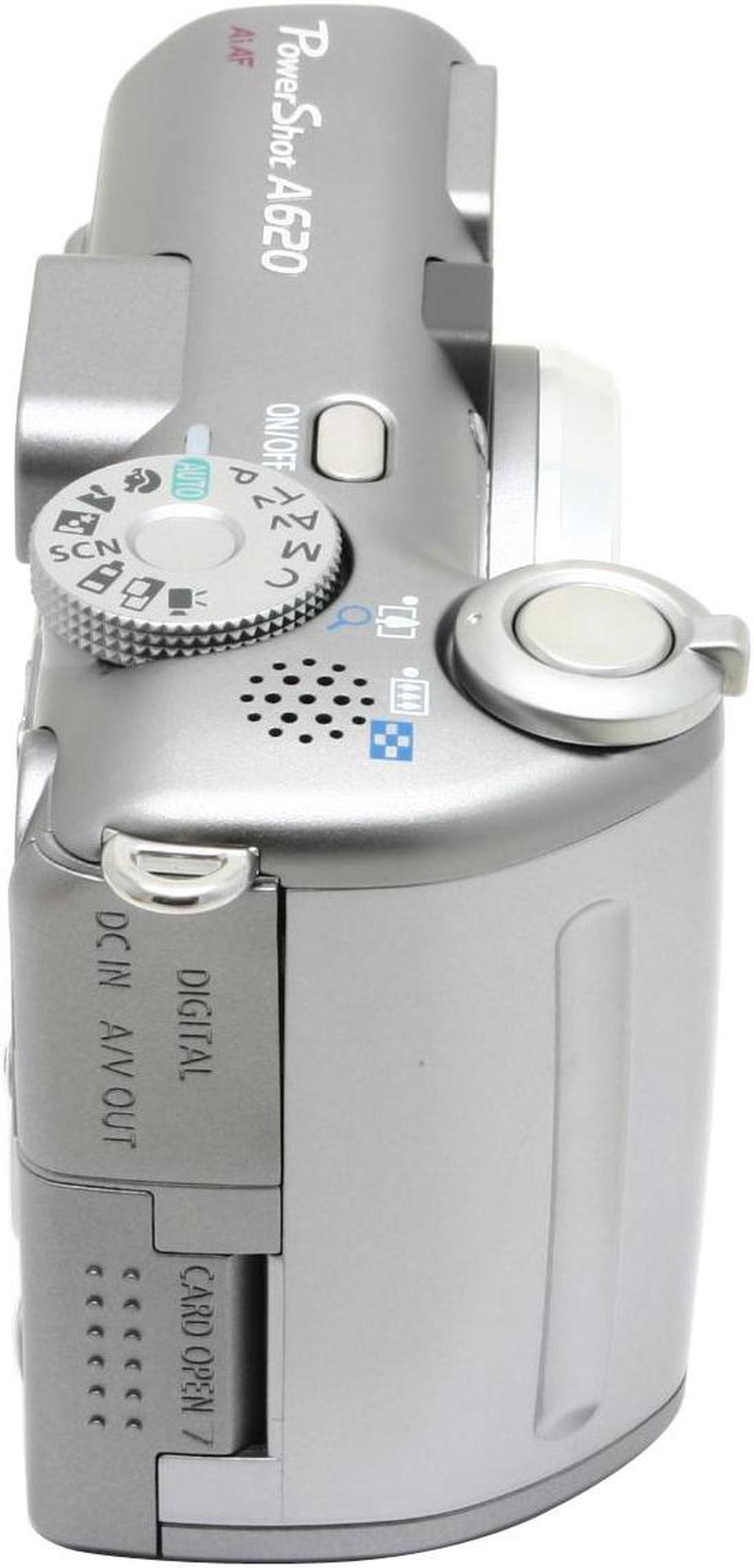 Alt view image 4 of 12 - Canon PowerShot A620 Silver 7.1 MP 4X Optical Zoom Digital Camera