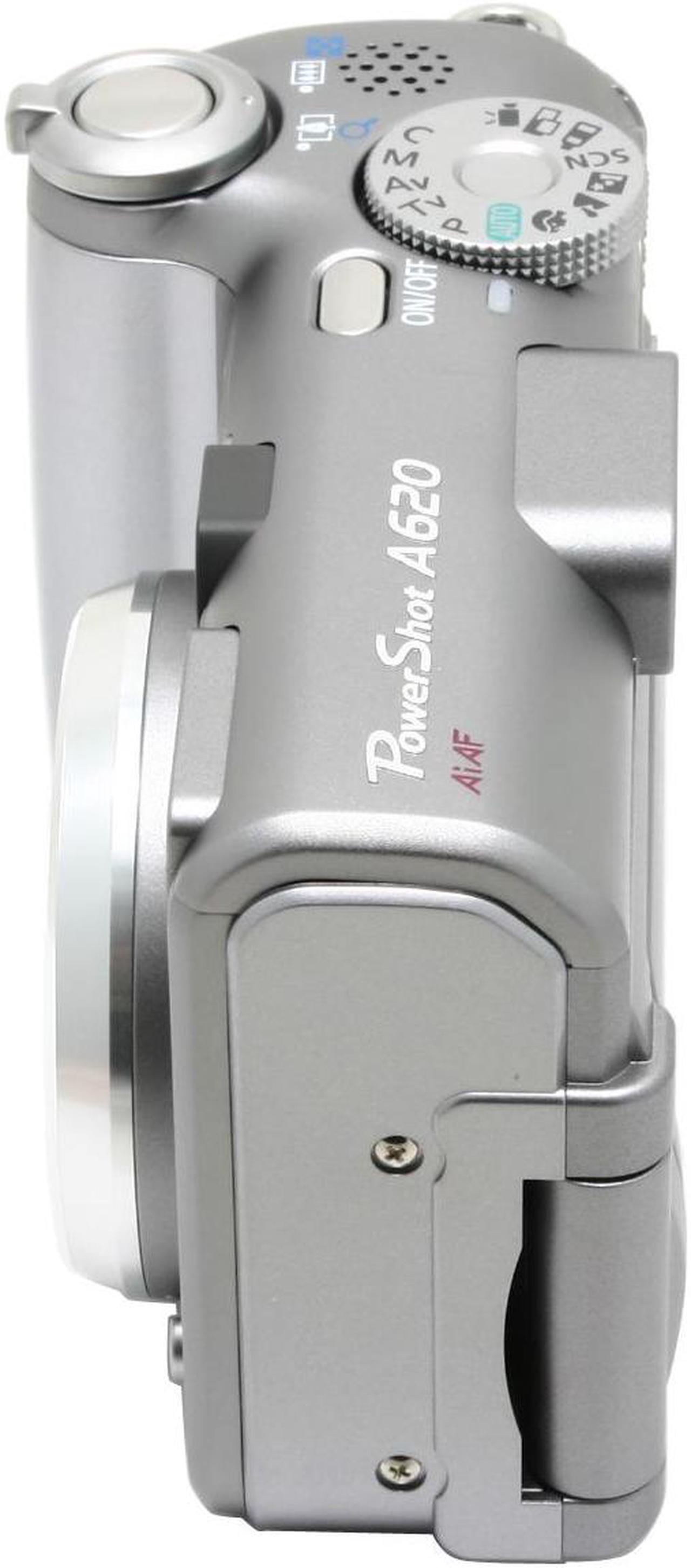 Alt view image 5 of 12 - Canon PowerShot A620 Silver 7.1 MP 4X Optical Zoom Digital Camera