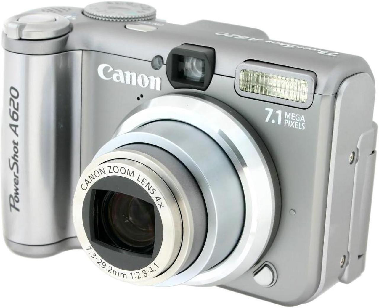 Alt view image 2 of 12 - Canon PowerShot A620 Silver 7.1 MP 4X Optical Zoom Digital Camera