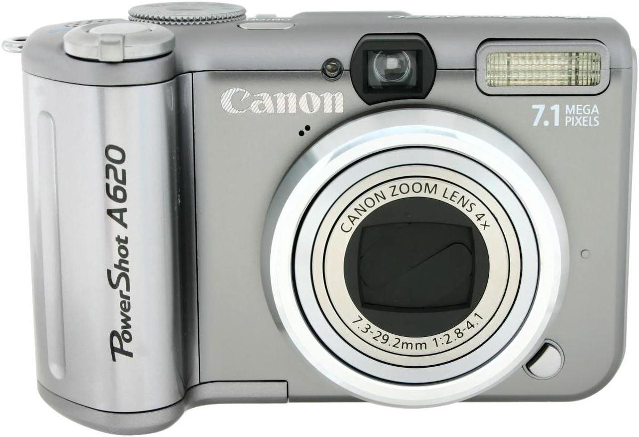 Alt view image 3 of 12 - Canon PowerShot A620 Silver 7.1 MP 4X Optical Zoom Digital Camera