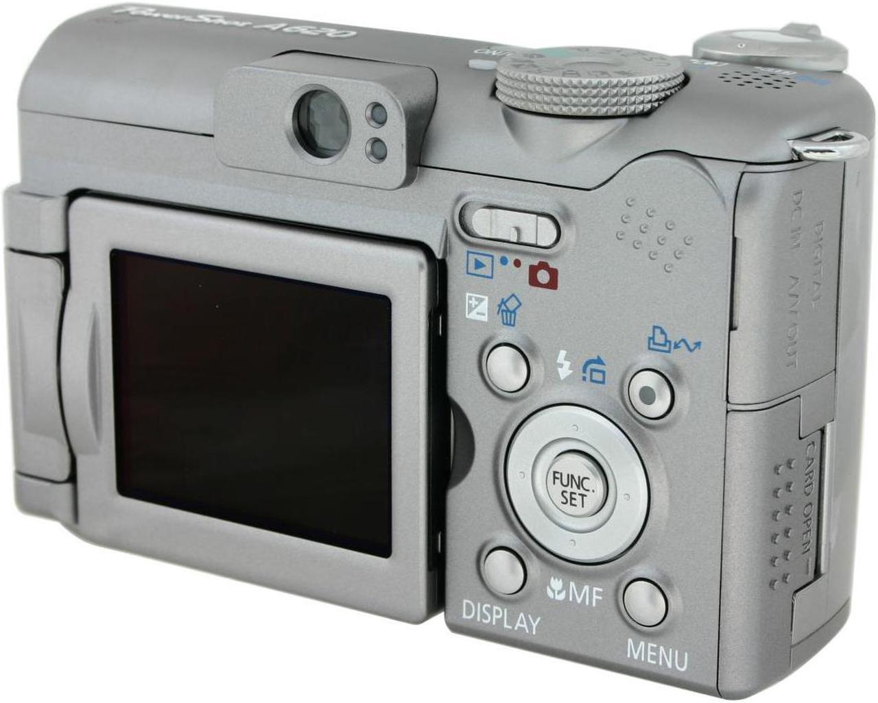 Alt view image 7 of 12 - Canon PowerShot A620 Silver 7.1 MP 4X Optical Zoom Digital Camera