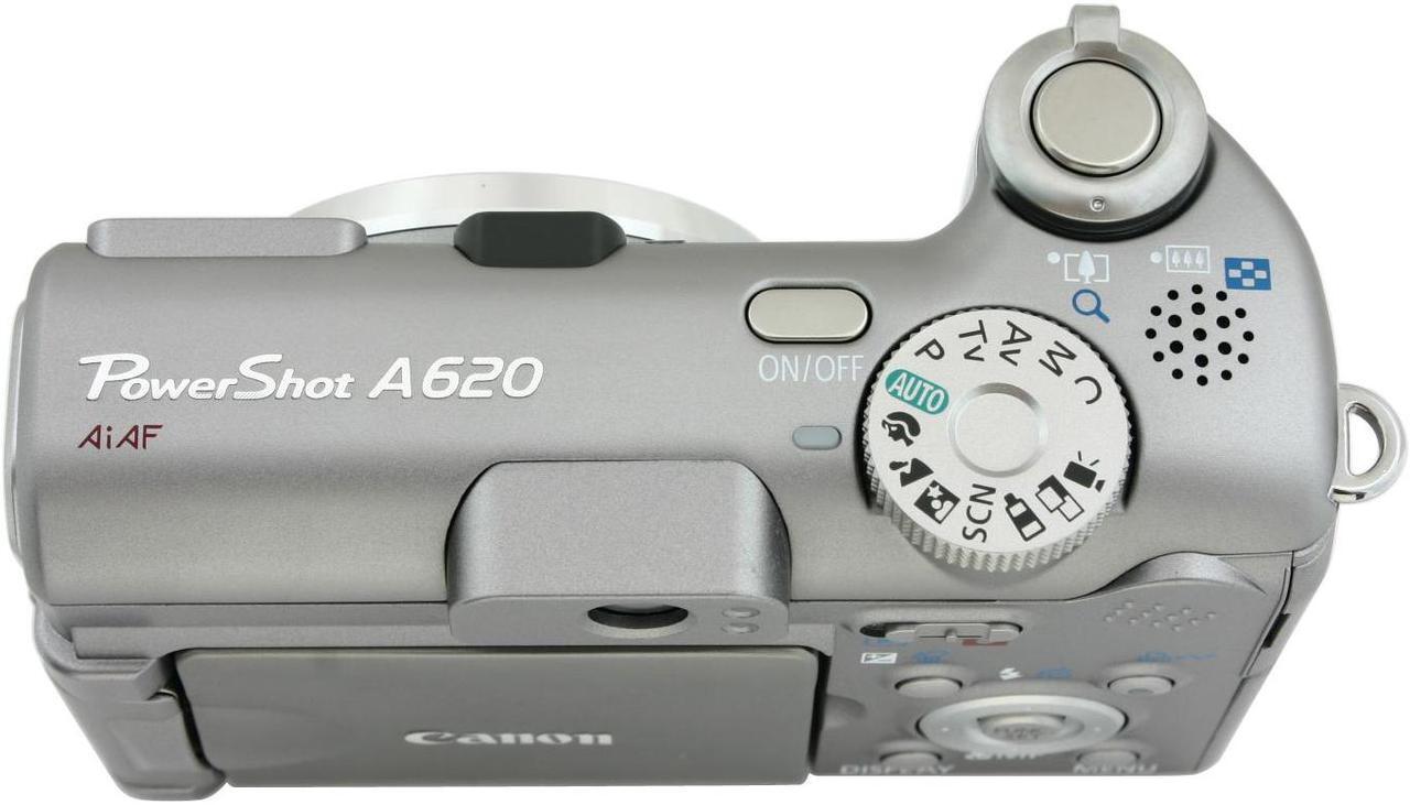 Alt view image 9 of 12 - Canon PowerShot A620 Silver 7.1 MP 4X Optical Zoom Digital Camera