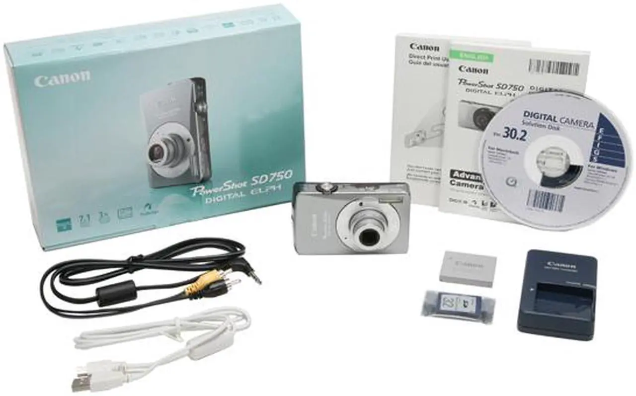 Alt view image 11 of 11 - Canon PowerShot SD750 Silver 7.1 MP 3X Optical Zoom Digital Camera