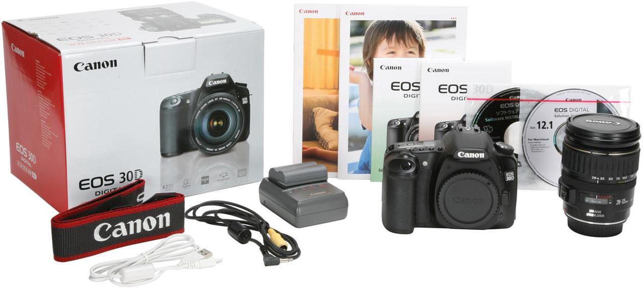 Alt view image 13 of 13 - Canon EOS 30D Black 8.2 MP Digital SLR Camera w/ EF 28-135mm f/3.5-5.6 IS Lens