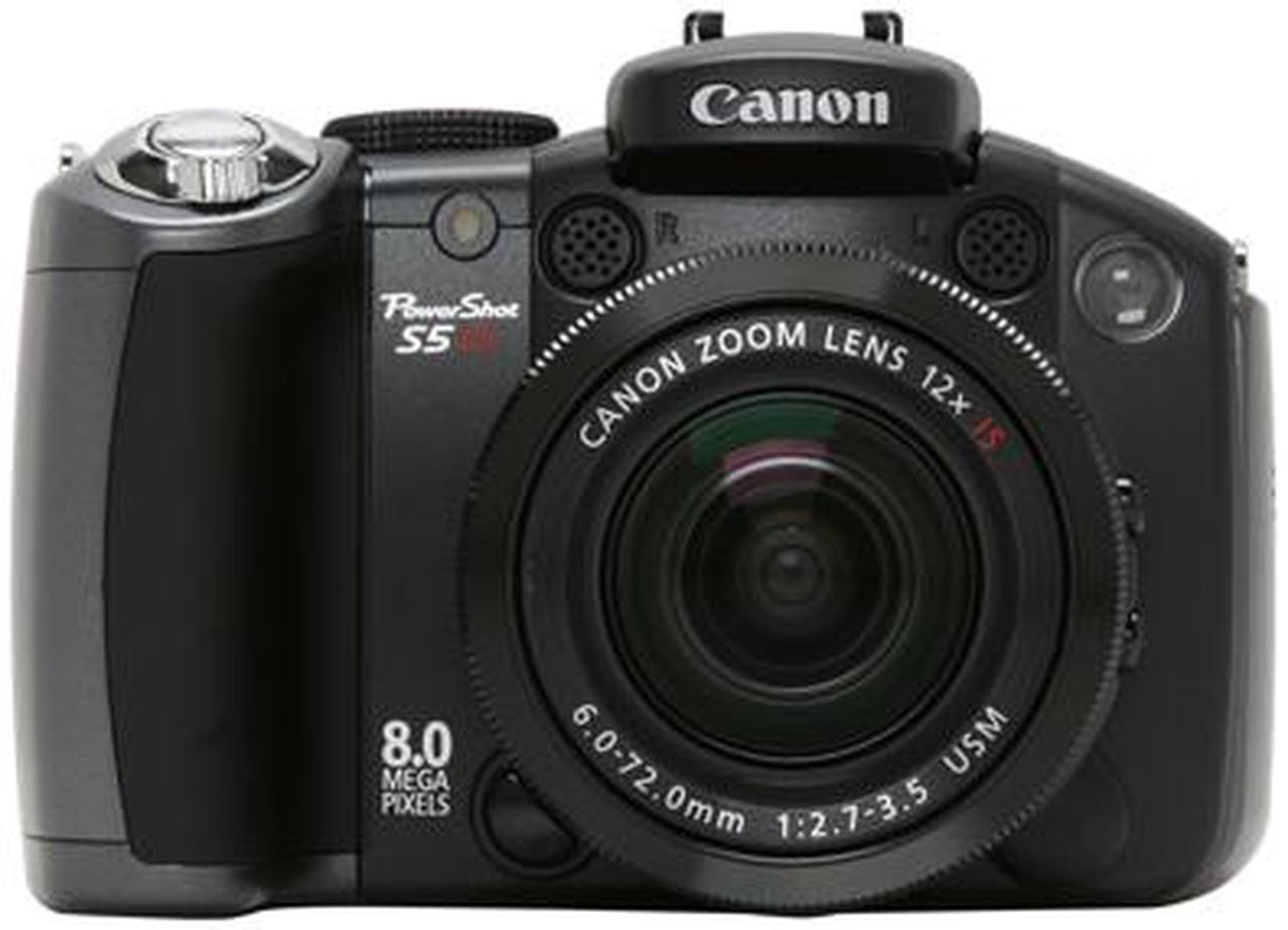 Alt view image 8 of 14 - Canon PowerShot S5 IS Black 8.0 MP 2.5" 207K LCD 12X Optical Zoom Digital Camera