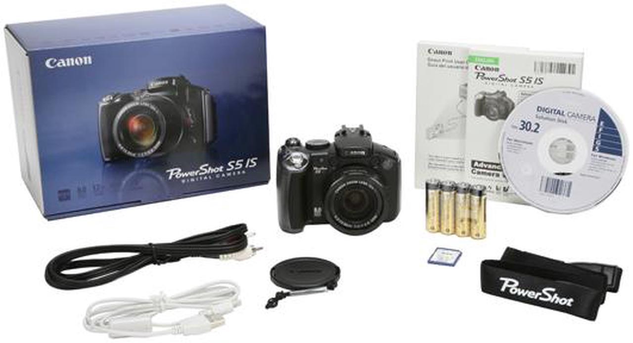 Alt view image 14 of 14 - Canon PowerShot S5 IS Black 8.0 MP 2.5" 207K LCD 12X Optical Zoom Digital Camera