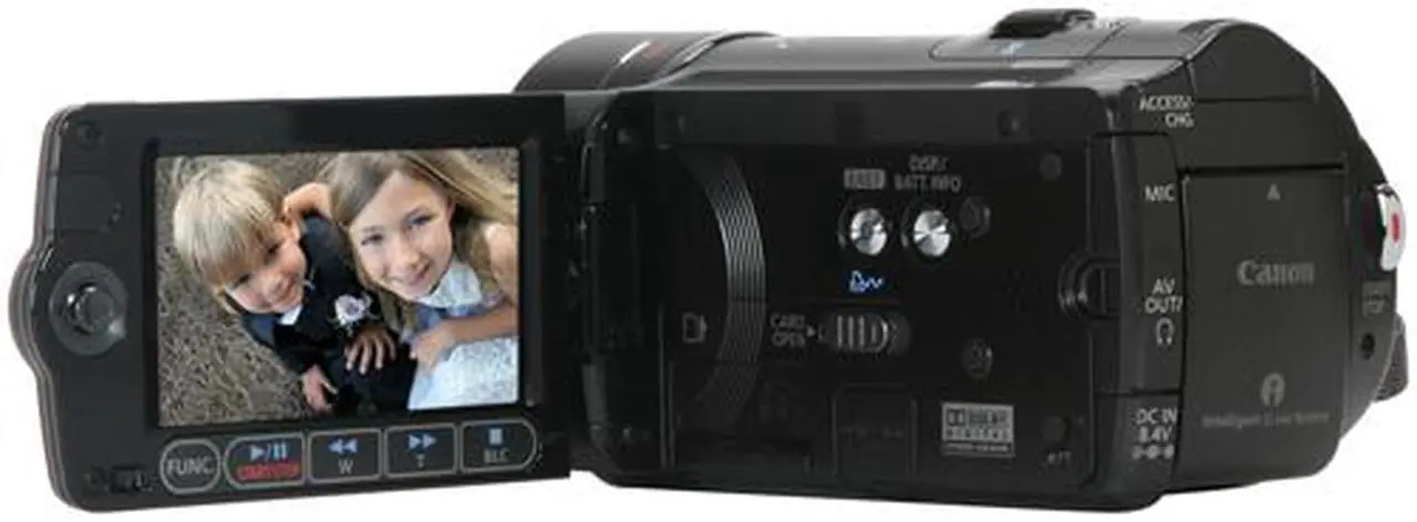 Alt view image 5 of 15 - Canon VIXIA HF10 Black 1/3.2" CMOS Sensor 2.7" 211K LCD 12X Optical Zoom Full HD Dual Flash Memory Camcorder