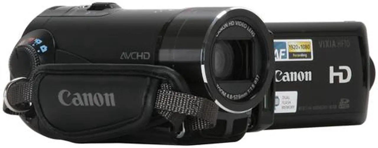 Alt view image 9 of 15 - Canon VIXIA HF10 Black 1/3.2" CMOS Sensor 2.7" 211K LCD 12X Optical Zoom Full HD Dual Flash Memory Camcorder