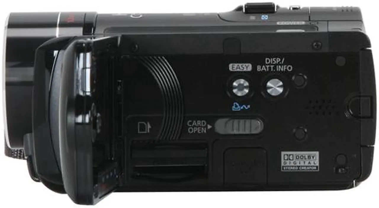Alt view image 12 of 15 - Canon VIXIA HF10 Black 1/3.2" CMOS Sensor 2.7" 211K LCD 12X Optical Zoom Full HD Dual Flash Memory Camcorder