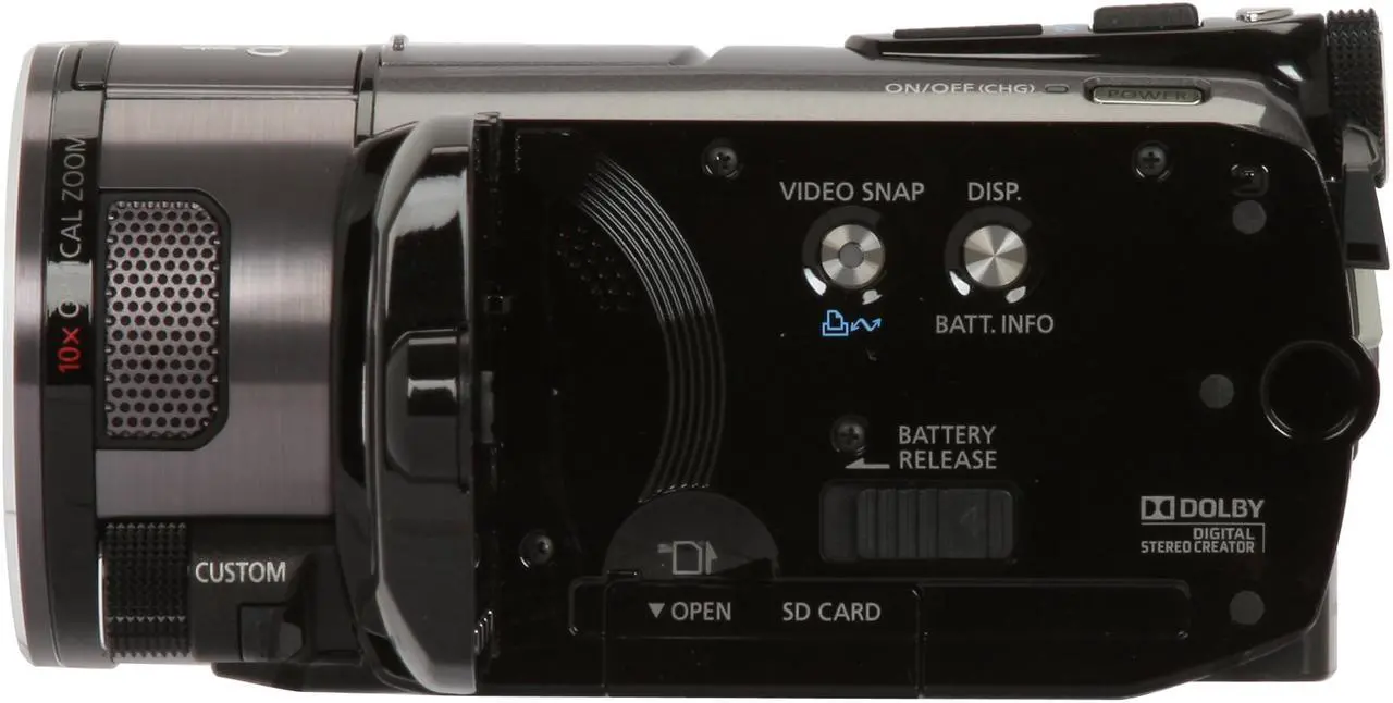 Alt view image 2 of 14 - Canon VIXIA HF S100 Black 1/2.6" CMOS 8.59MP 2.7" 211K 10X Optical Zoom Full HD Flash Memory Camcorder