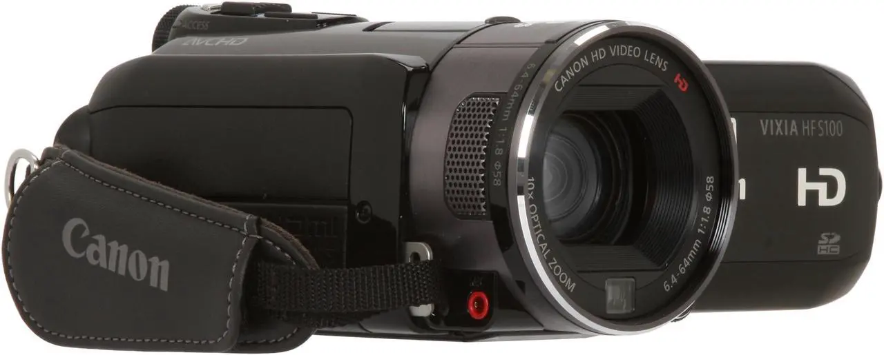Alt view image 7 of 14 - Canon VIXIA HF S100 Black 1/2.6" CMOS 8.59MP 2.7" 211K 10X Optical Zoom Full HD Flash Memory Camcorder