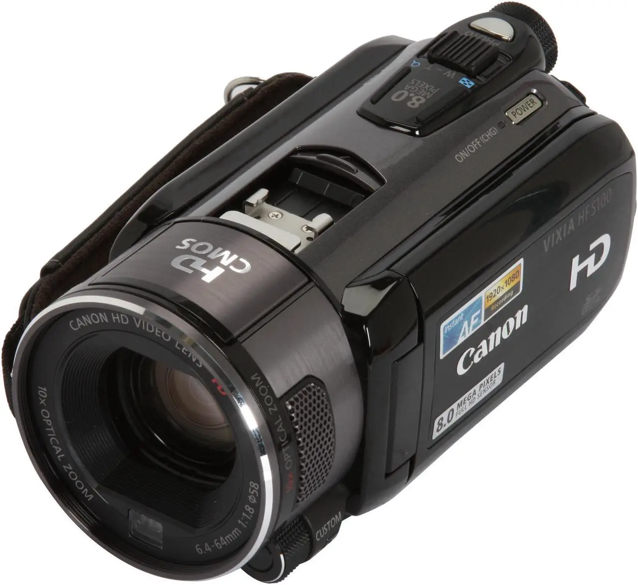 Alt view image 10 of 14 - Canon VIXIA HF S100 Black 1/2.6" CMOS 8.59MP 2.7" 211K 10X Optical Zoom Full HD Flash Memory Camcorder