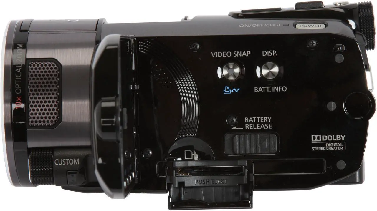 Alt view image 12 of 14 - Canon VIXIA HF S100 Black 1/2.6" CMOS 8.59MP 2.7" 211K 10X Optical Zoom Full HD Flash Memory Camcorder