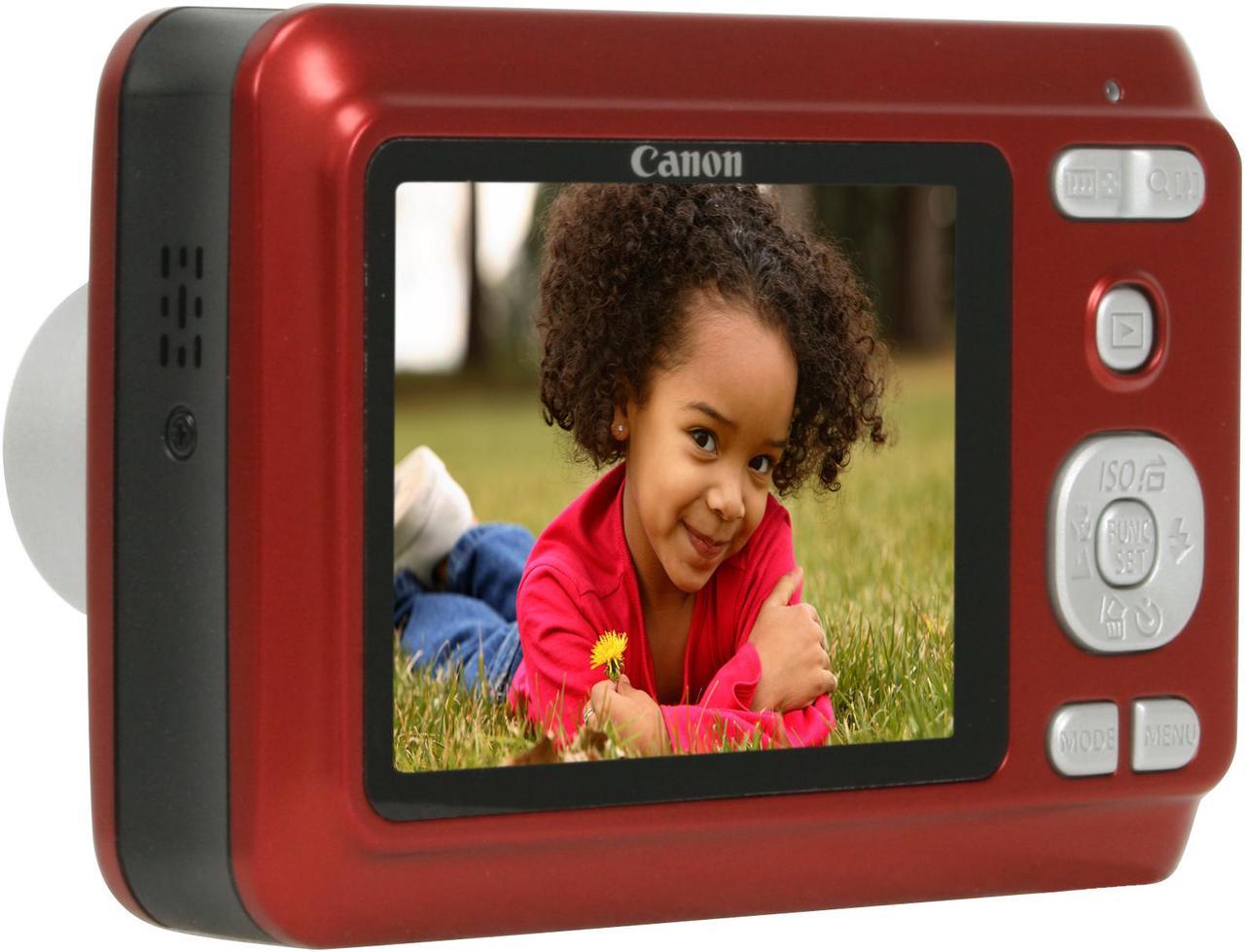 Alt view image 3 of 12 - Canon PowerShot A480 Red 10.0 MP 3.3X Optical Zoom Digital Camera