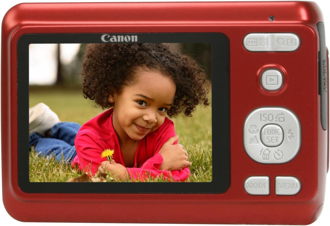 Alt view image 4 of 12 - Canon PowerShot A480 Red 10.0 MP 3.3X Optical Zoom Digital Camera