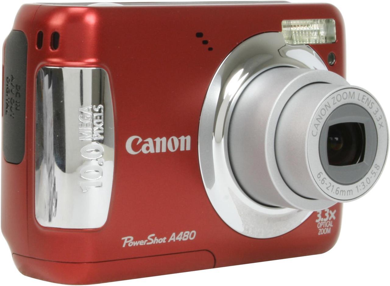 Alt view image 7 of 12 - Canon PowerShot A480 Red 10.0 MP 3.3X Optical Zoom Digital Camera