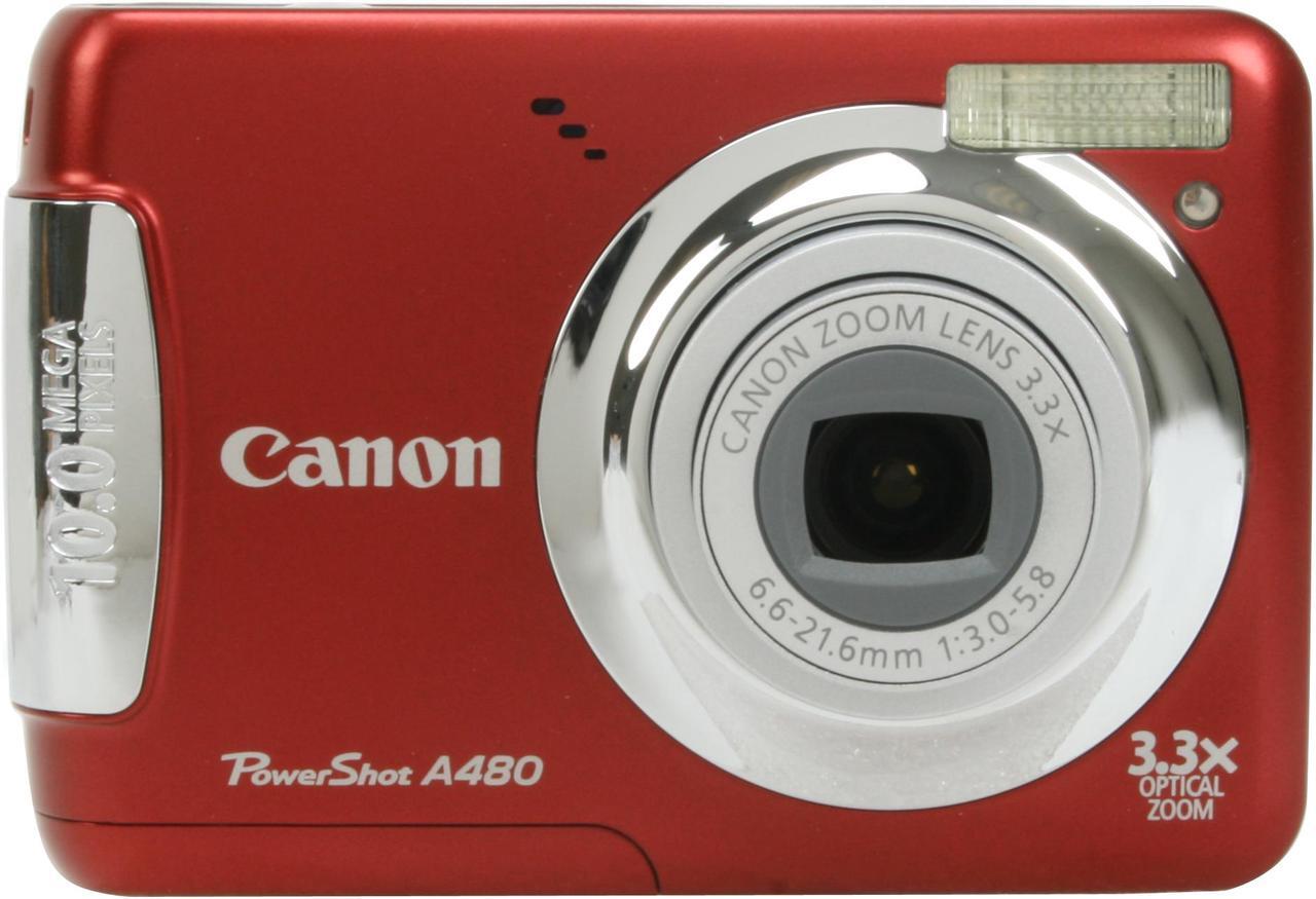 Alt view image 8 of 12 - Canon PowerShot A480 Red 10.0 MP 3.3X Optical Zoom Digital Camera