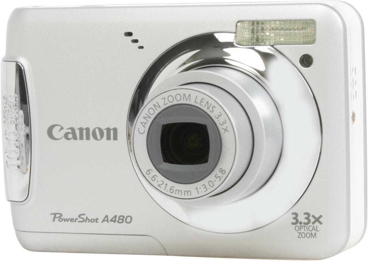 Main image of Canon PowerShot A480 Silver 10.0 MP 3.3X Optical Zoom Digital Camera