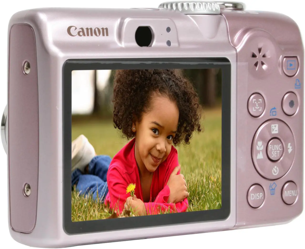 Alt view image 3 of 12 - Canon PowerShot A1100 IS Pink 12.1 MP 4X Optical Zoom Digital Camera