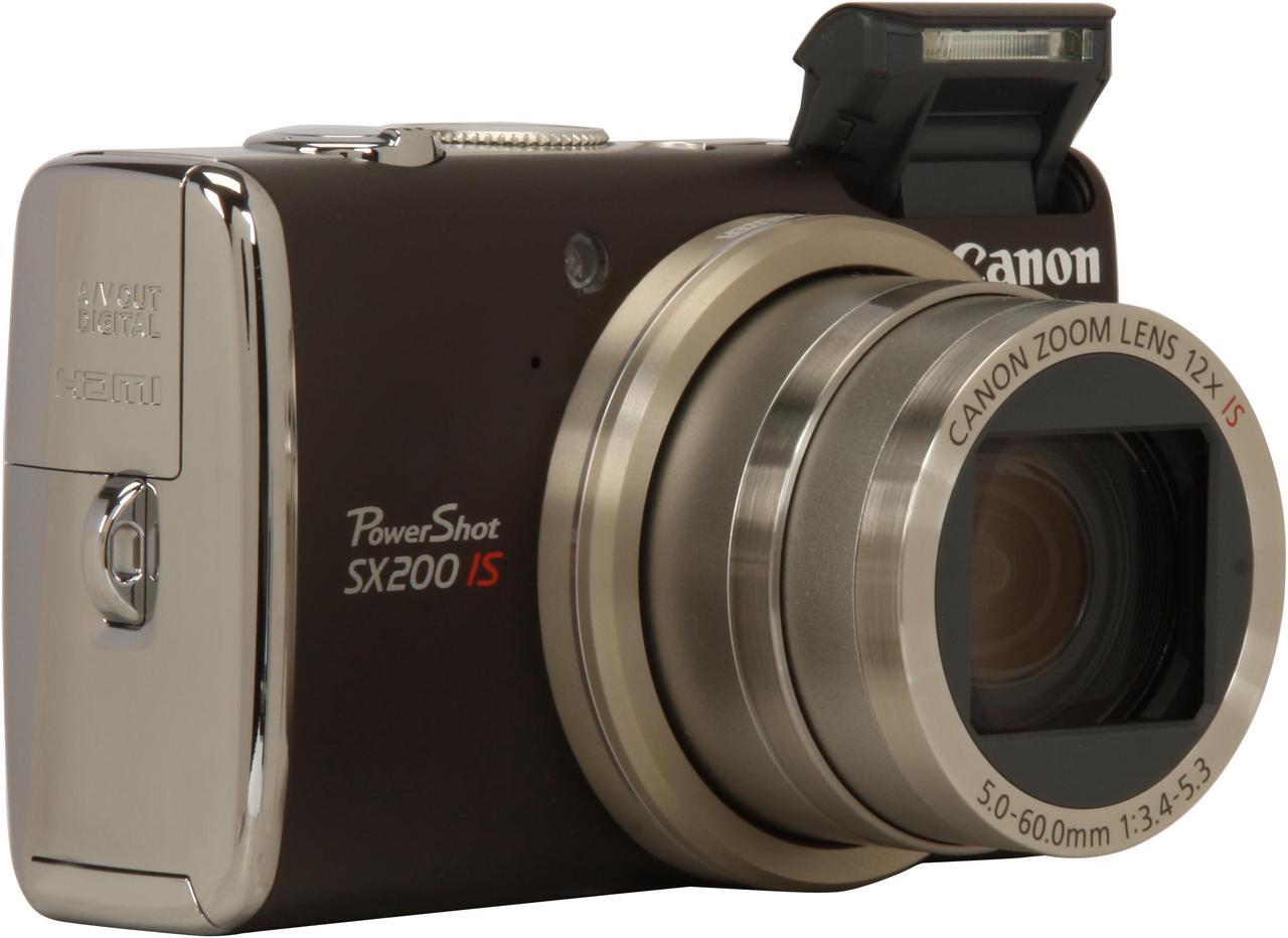 Alt view image 7 of 11 - Canon PowerShot SX200 IS Black 12.1 MP 12X Optical Zoom 28mm Wide Angle Digital Camera