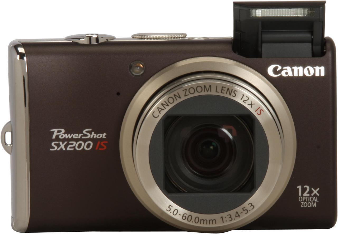Alt view image 8 of 11 - Canon PowerShot SX200 IS Black 12.1 MP 12X Optical Zoom 28mm Wide Angle Digital Camera