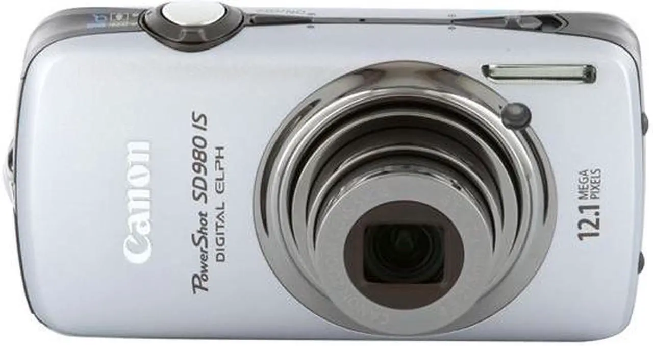 Canon PowerShot SD980 IS Silver 12.1 MP 24mm Wide Angle Digital Camera