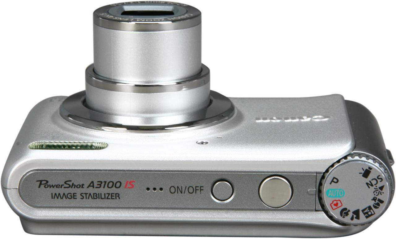 Alt view image 6 of 8 - Canon PowerShot A3100 IS Silver 12.1 MP 4X Optical Zoom Digital Camera