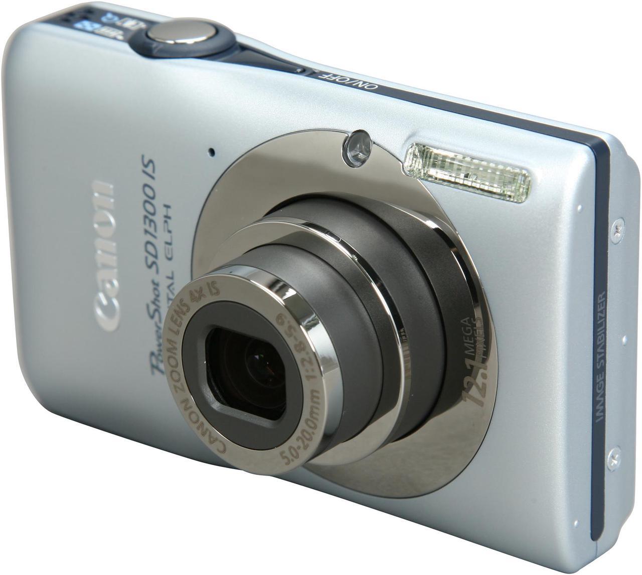 Main image of Canon PowerShot SD1300 IS Silver 12.1 MP 4X Optical Zoom 28mm Wide Angle Digital Camera