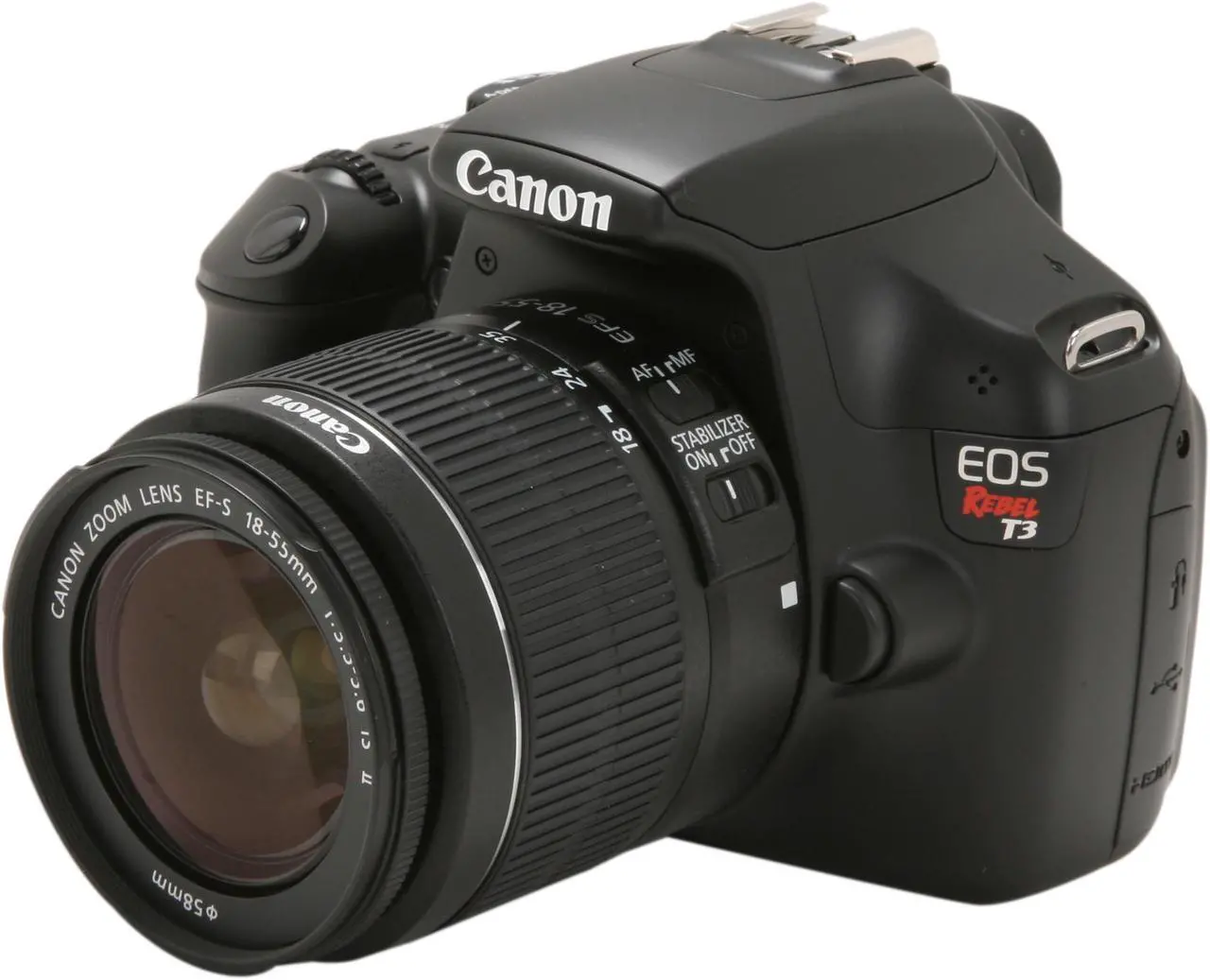Main image of Canon EOS REBEL T3 5157B002 Black 12.2 MP Digital SLR Camera with EF-S 18-55mm Lens