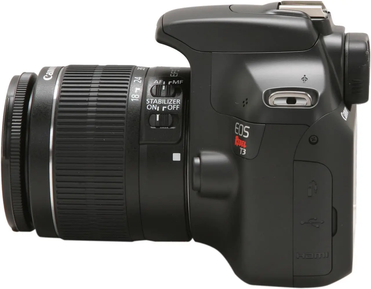 Alt view image 5 of 9 - Canon EOS REBEL T3 5157B002 Black 12.2 MP Digital SLR Camera with EF-S 18-55mm Lens